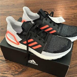 Adidas UltraBOOST 19 Black and Orange Sneakers